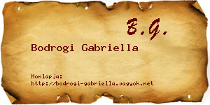 Bodrogi Gabriella névjegykártya